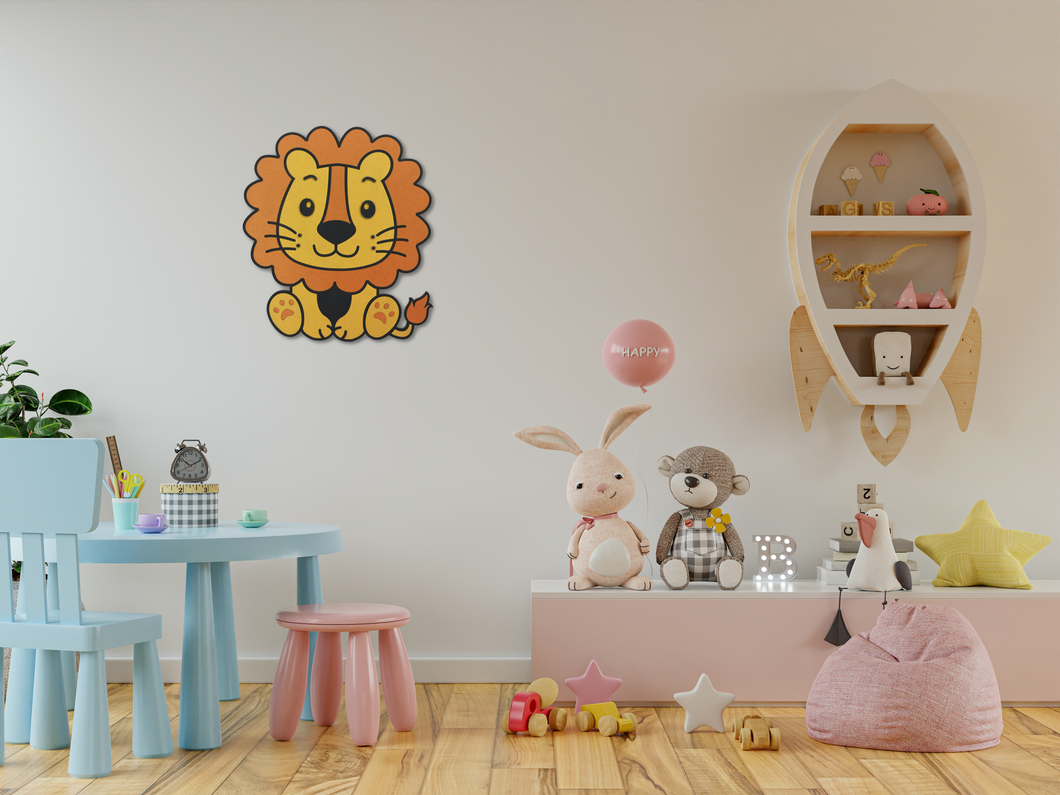 Sitting Lion Kids wall decor