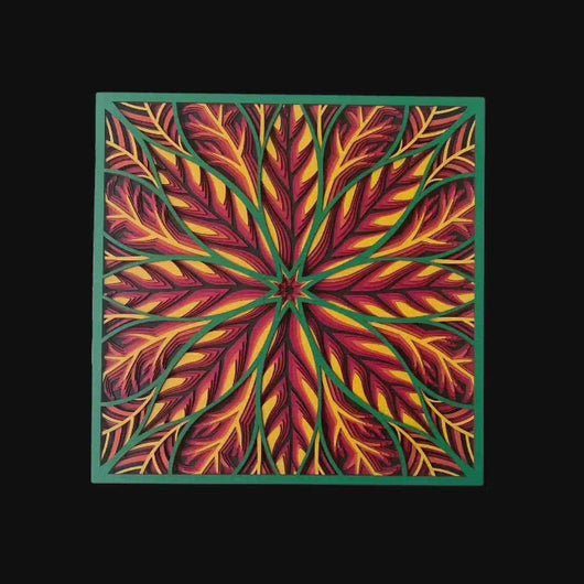 Laserarti Studios Colorful Flower Mandala Art Decor