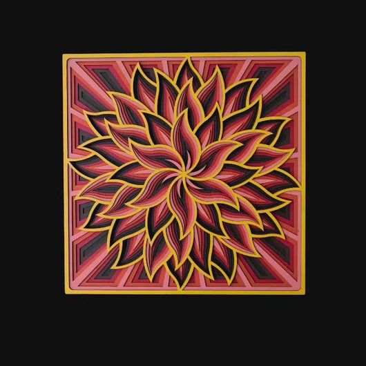 Laserarti Studios Multicolor Flower Mandala  Decor