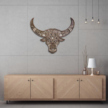 Load image into Gallery viewer, Laserarti Studios Bull Head Mandala Wall Decor
