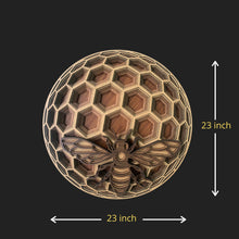 Load image into Gallery viewer, Laserarti Studios Honey comb &amp; Bee Mandala Decor
