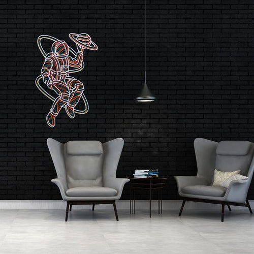 Laserarti Studios Astronaut Mandala Art Wall Decor
