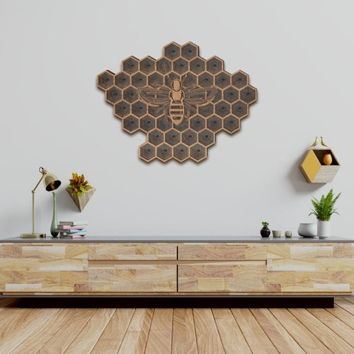 Laserarti Studios Honeycomb Layered Decor