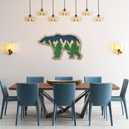 Laserarti Studios Layered Bear Wall Art Decor
