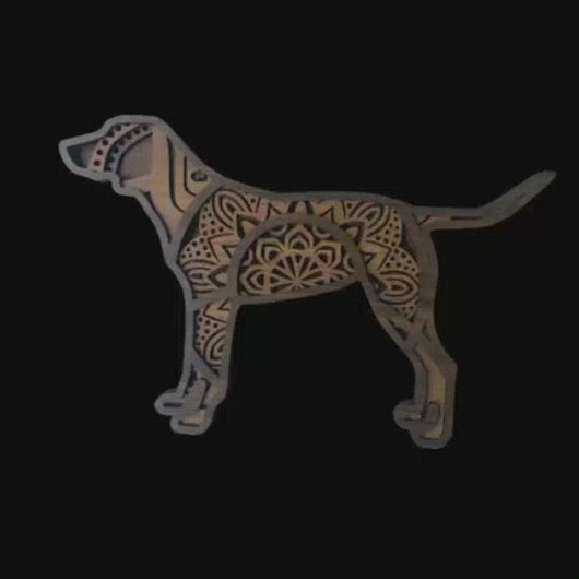 Laserarti Studios Labrador Dog Mandala Layer  Decor